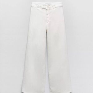Zara Women’s The Marine Straight Jeans White Size 8